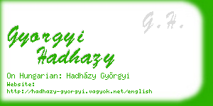 gyorgyi hadhazy business card