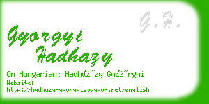 gyorgyi hadhazy business card